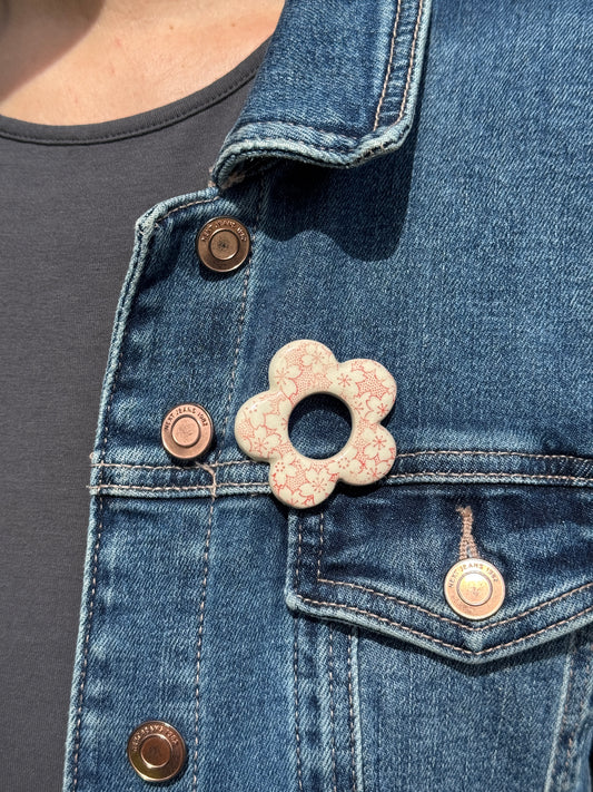 Cherry Blossom Glasses Brooch