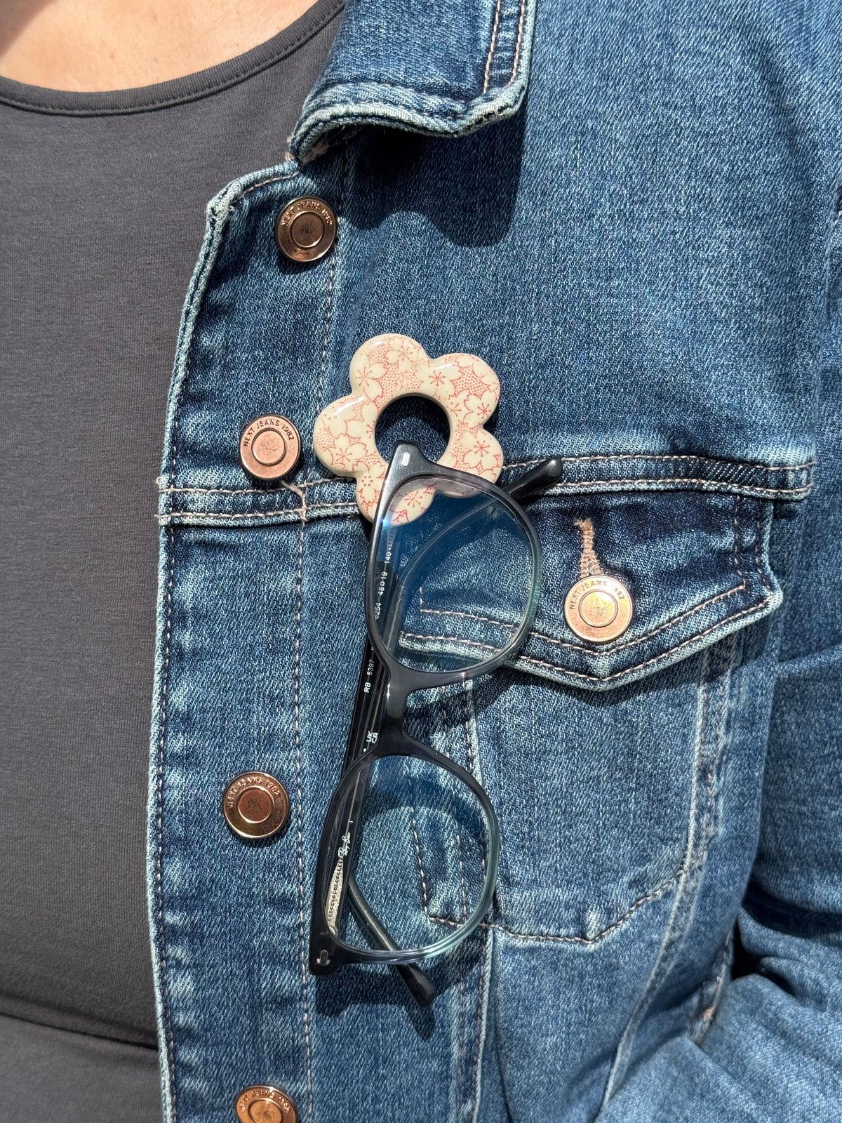 Cherry Blossom Glasses Brooch