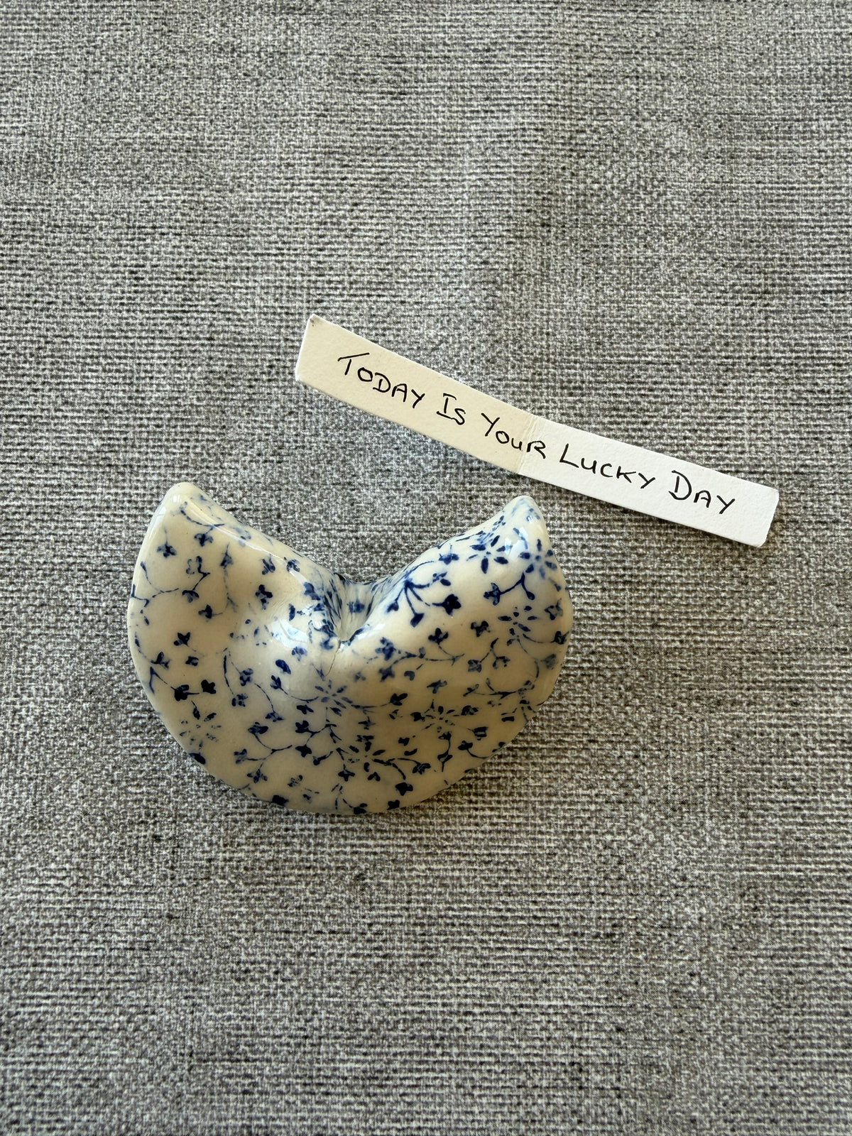 Blue Ditsy Fortune Cookie